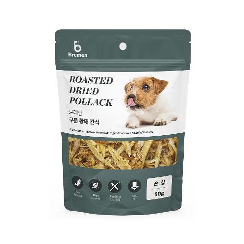 Bremen Roasted Dried Pollack | Low-fat and high-protein	,Resealable packaging,Nutritious snack