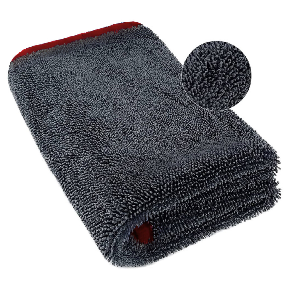 Microfiber 73x90cm Car Wash Dry Towel 600gsm Soft Knitted Cloth Twisted Wrap Car Care Accessory